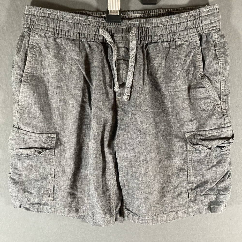 Lucky Brand Cargo Shorts Mens‎ Large Gray Drawstring Elastic Waist Casual